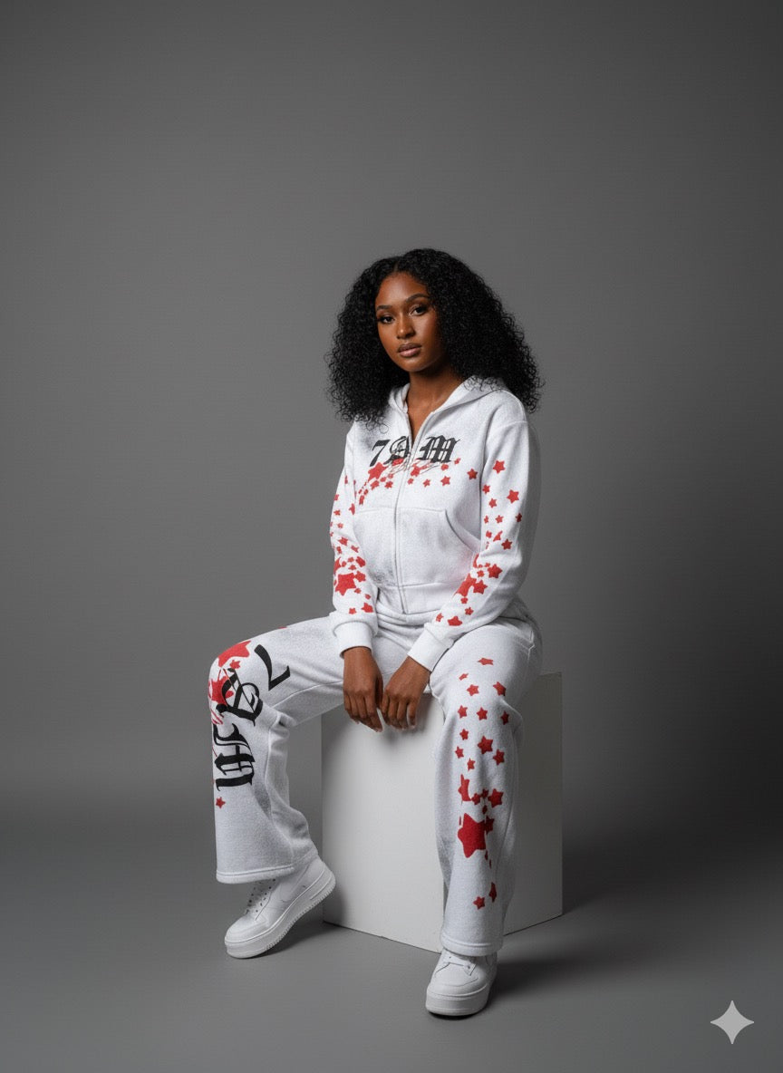 7AMKLUB™ White Tracksuit Set