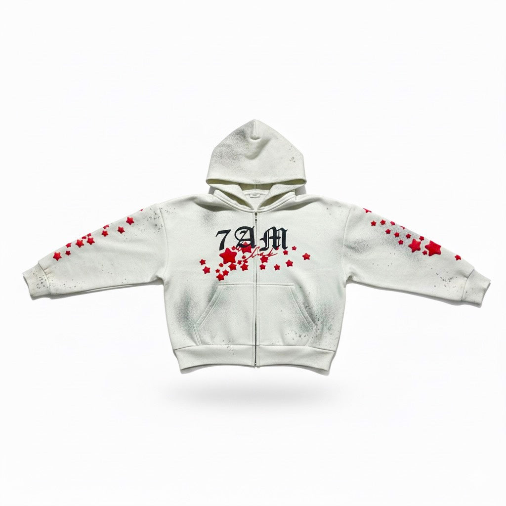White 7amklub™ Zipup